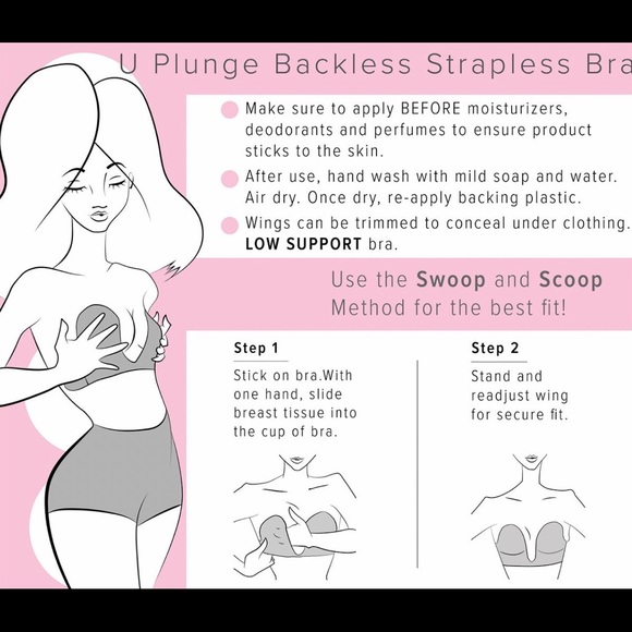 🔥On Sale Limited time🆕U - Plunge Push Up Bra Backless, Strapless, Adhesive Bra - Picture 9 of 16